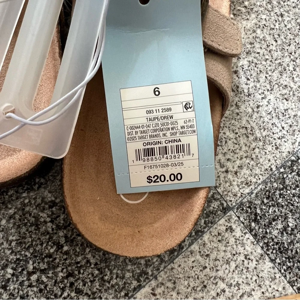 Cat & Jack Kid's Drew Sandals- Taupe Size 6